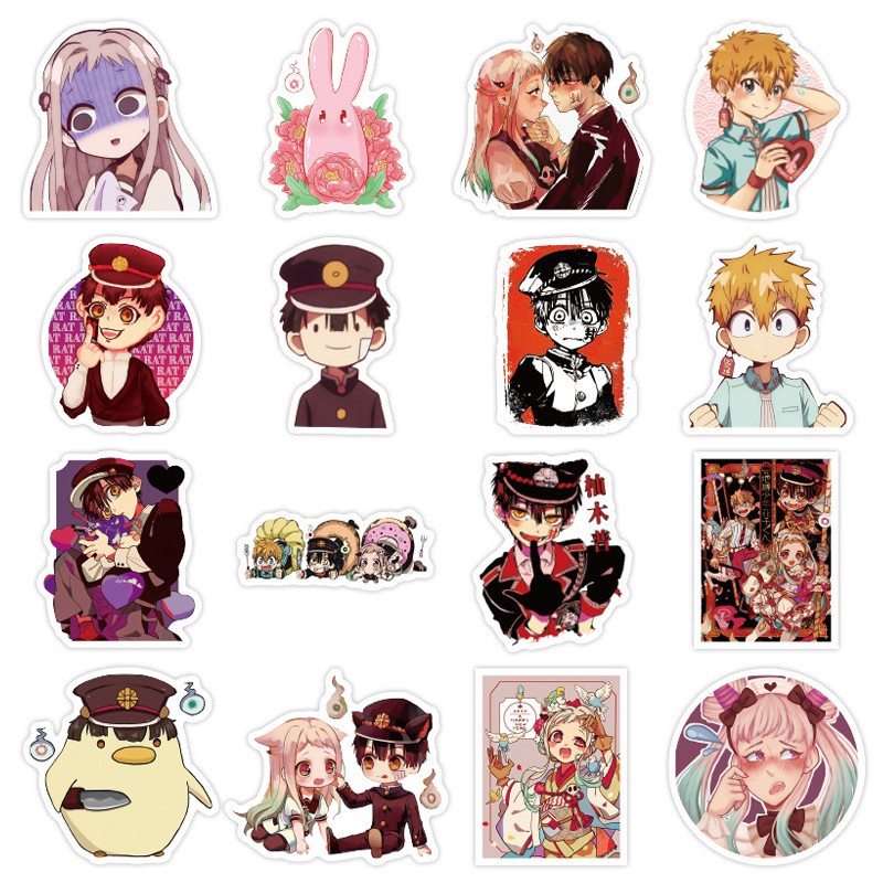 Y&P| Hình Dán Chống Nước Toilet-Bound Hanako Kun Nhật Bản Anime Mũ Bảo Hiểm Máy Tính Xách Tay Hành Lý Dán Thiết Lập, 50 tờ