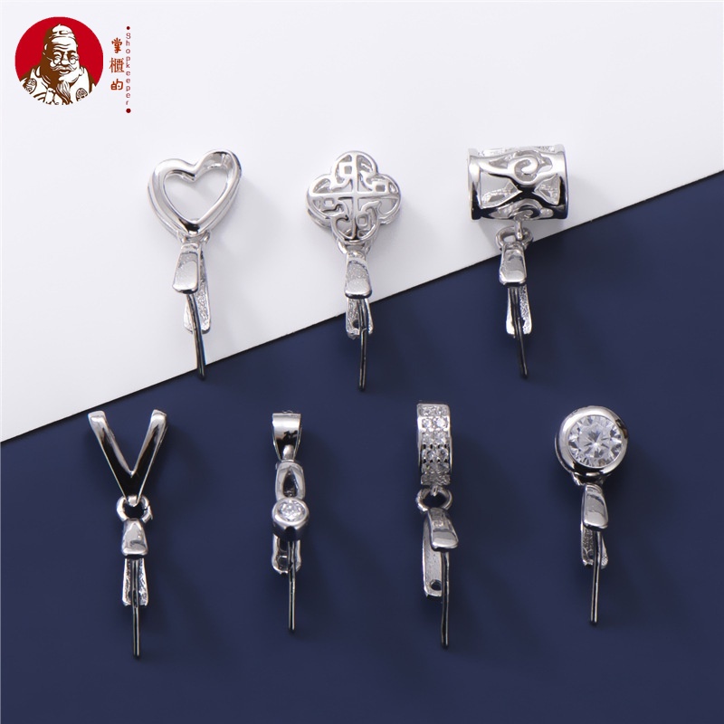Mặt Dây Chuyền Hình Phật Bằng Bạch Kim Mạ Bạc S925 Có Khóa Cài DIY