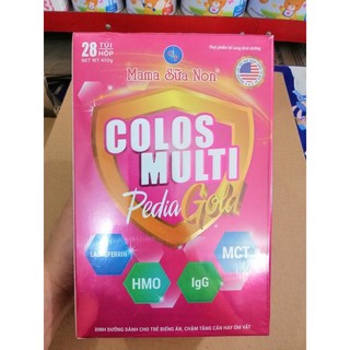 Sữa bột chuyên biệt cho trẻ biếng ăn, chậm cân Mama Sữa Non Colos Multi Pedia Gold Hộp 450g