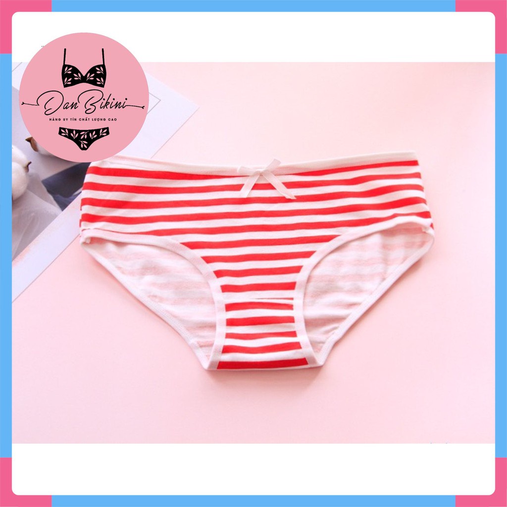 Quần Lót Nữ - Quần Lót Nữ Cotton thiết kế kẻ ngang siêu co dãn mềm mại thoáng mát DAN STORE MÃ 520