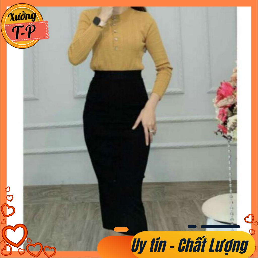 Chân Váy Bút Chì Dáng Dài (Có Xẻ) Sỉ Sll 29K