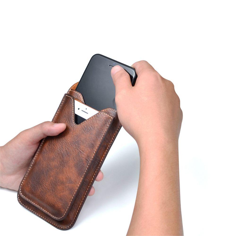 Túi Da PU Đựng Điện Thoại Đeo Hông Tiện Dụng Khi Đi Cắm Trại
