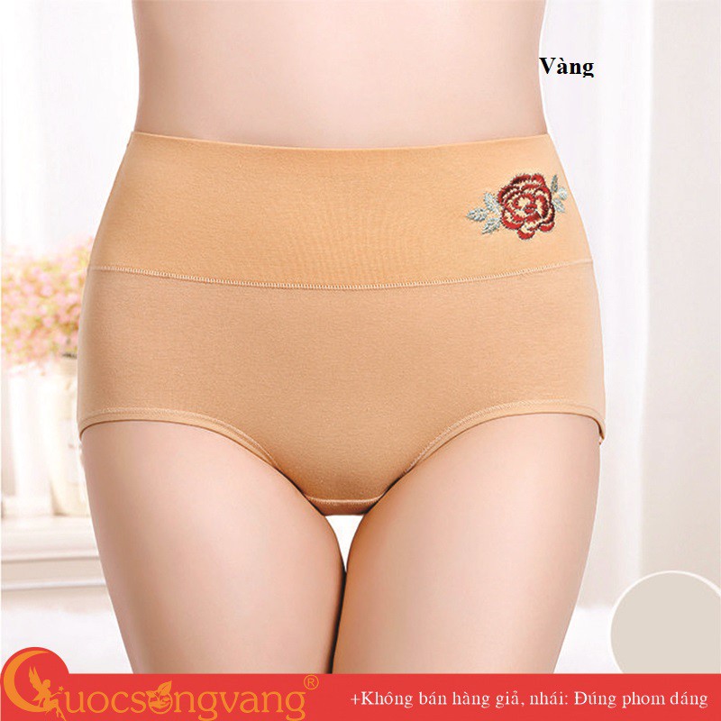 Quần lót nữ lưng cao cotton co giãn quần lót nịt bụng chống cuộn GLDL044 Cuocsongvang