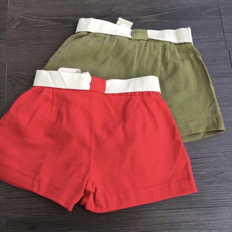 Quần đùi bé gái Lesrvier 3-6 tuổi Quần short bé gái chất cotton xuất dư Q 0521