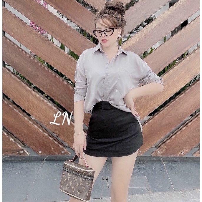 Áo sơ mi lụa công sở _ áo sơ mi nữ chất lụa Hàn