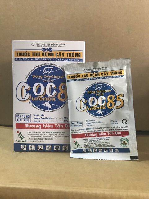 Thuốc trừ nấm trên hoa kiểng COC85 WP 20gram