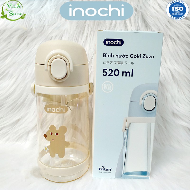 Bình Nước Cho Bé, Bình Nước Cao Cấp Chính Hãng Goki Zuzu 520ml Inochi Đạt Tiêu Chuẩn Xuất Nhật Châu Âu Eu