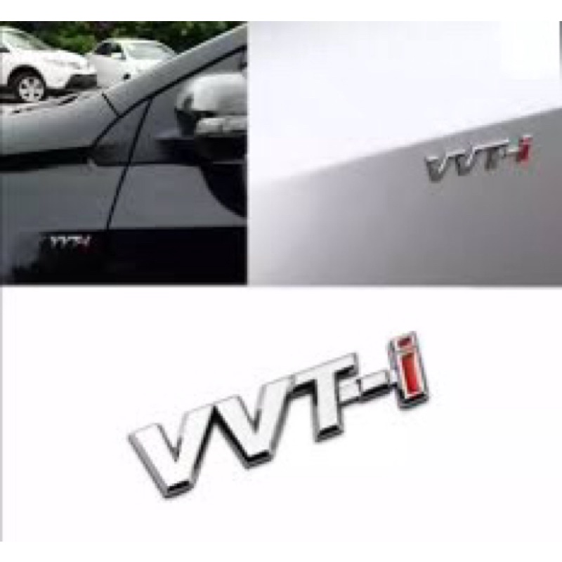 Logo VVT-i chất liệu Kim loại dán xe ô tô