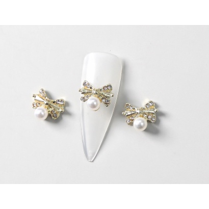 charm nơ tròn trang trí nail