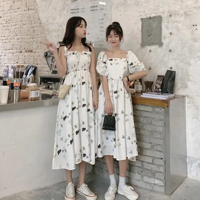 [ORDER][Ảnh Thật]Set Váy Ngắn Váy Dài Ulzzang Thời Trang Nữ Cho Đôi Bạn Thân 2021 M1 | BigBuy360 - bigbuy360.vn