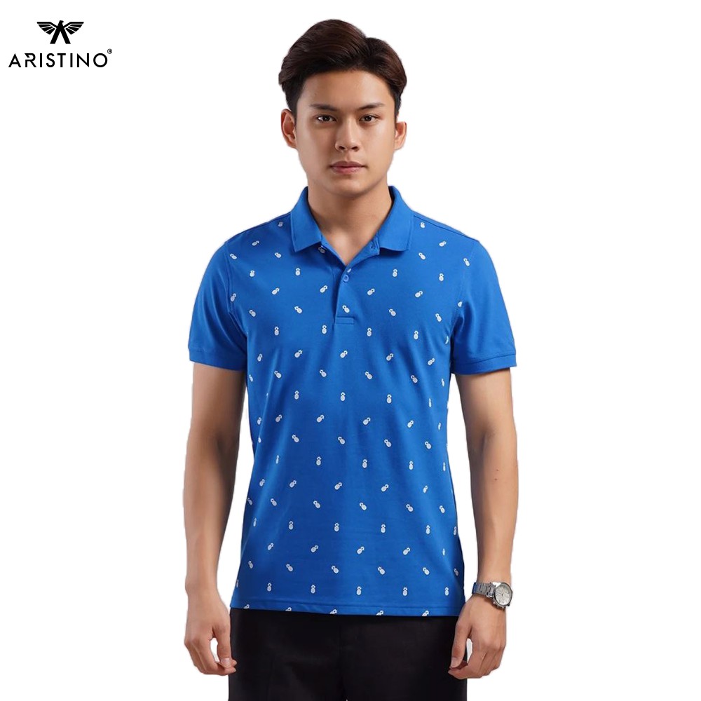 Áo Polo Nam Cao Cấp Aristino APS040S8 Màu Xanh Trẻ Trung