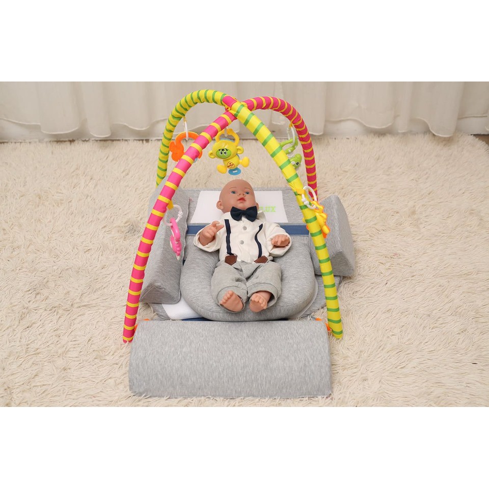 GỐI CHỐNG TRÀO NGƯỢC 15 ĐỘ & NGỦ ĐÚNG TƯ THẾ BABYLUX+ THANH ĐỒ CHƠI