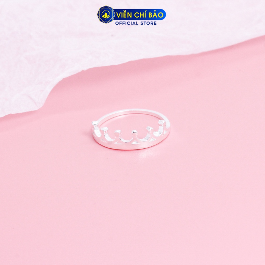 Nhẫn bạc nữ Vương miện Nữ hoàng chất liệu bạc 925 thời trang phụ kiện trang sức nữ Viễn Chí Bảo N400790