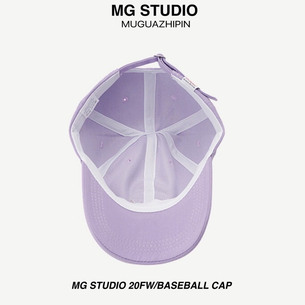  Mũ bóng chày MG STUDIO hoạ tiết tên nhãn hiệu nổi xinh xắn