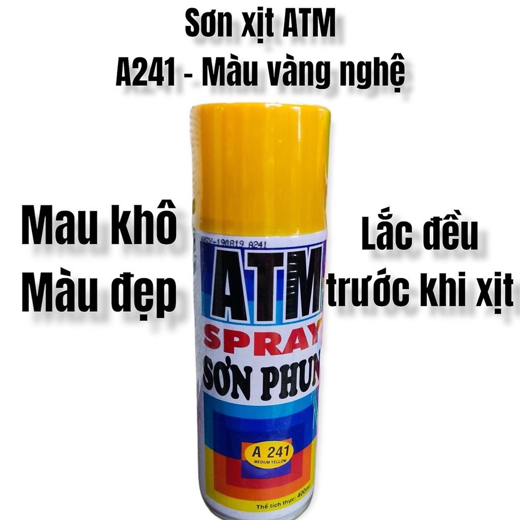 (Chính Hãng) Sơn Màu Vàng ATM A241 NHANH KHÔ BỀN MÀU