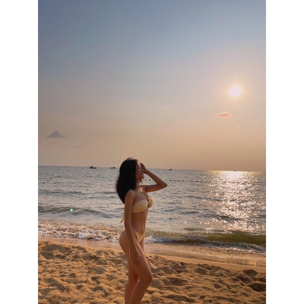 Jeune Bikini - Hoạ tiết kẻ vàng