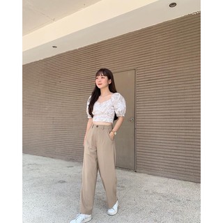 Áo croptop nhún sau