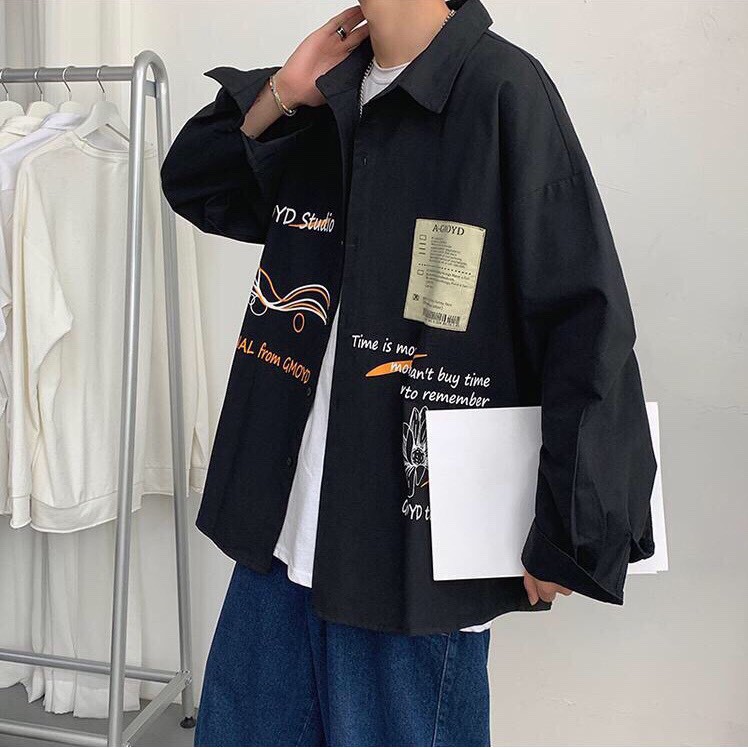 [ Có ảnh thật ] Áo sơ mi unisex form rộng - somi nam sọc số 8 | BigBuy360 - bigbuy360.vn