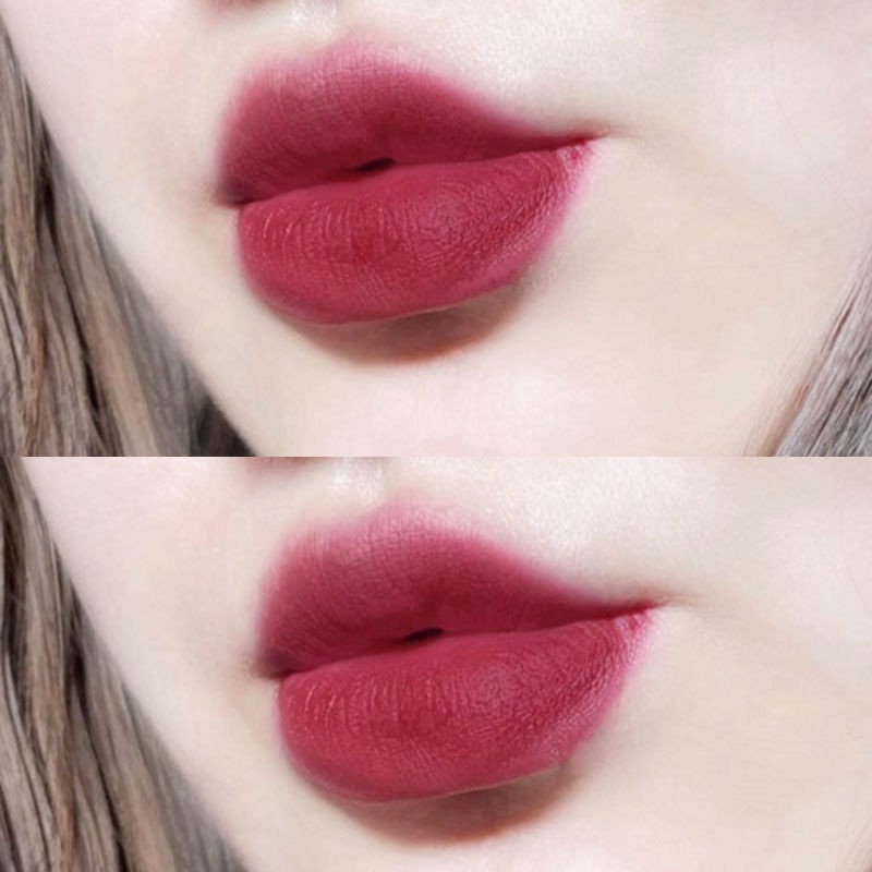 Giá trị cao son kem lì kem lì matte velvet lip glaze màu trắng, không phai, không dính ly, trang điểm dự tiệc học sinh