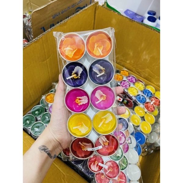 Nến Hoa Thái Lan Rất Thơm Vỉ 10 Chén Nến