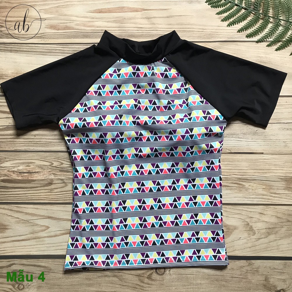 Áo bơi nữ lẻ ngắn tay, áo bơi croptop, áo tập, Mẫu 1-6 (Freesize 40 - 60kg) | BigBuy360 - bigbuy360.vn