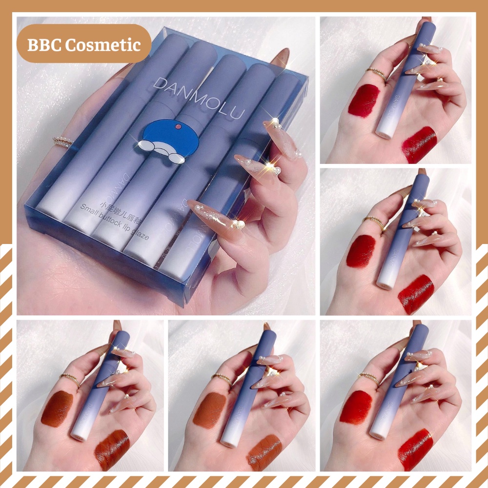 Set 4 cây son kem lì gấu nâu VONGEE dễ thương lâu trôi mềm môi không khô môi son nội địa trung chính hãng BBC Cosmetic