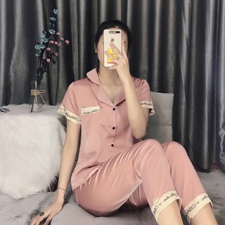 Madq awlw bộ pijama lụa tay cộc quần dài 9 6