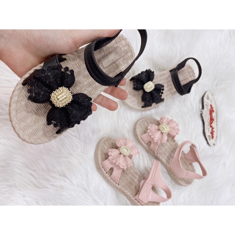 Dép quai hậu nhựa bé gái giả cói size 29-33