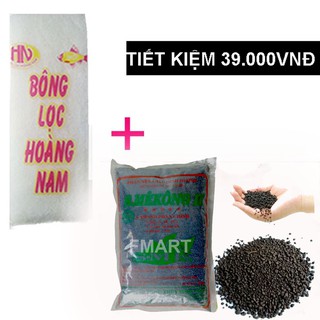 COMBO BÔNG LỌC+ PHÂN NỀN S.MEKONG 2KG (XANH) HỒ THỦY SINH