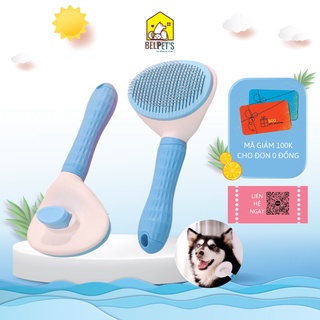 Lược chải lông chó mèo có nút bấm lược chải lông giúp gỡ lông rối và tỉa lông rụng giúp thư giãn giảm stress cho bé
