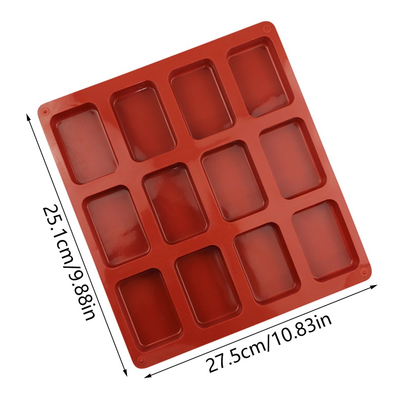 Khuôn Silicone Làm Xà Phòng Hình Chữ Nhật
