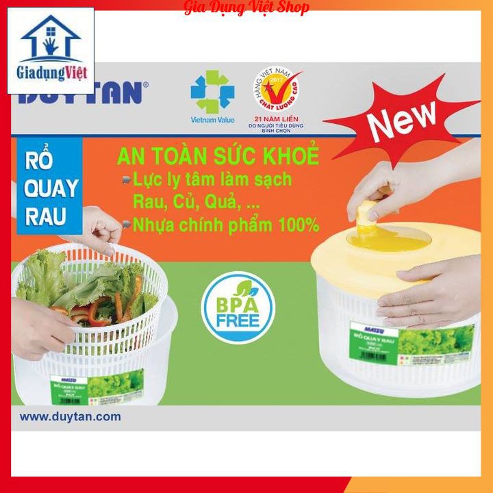 Rổ Quay Rau Ly Tâm Duy Tân Size Lớn