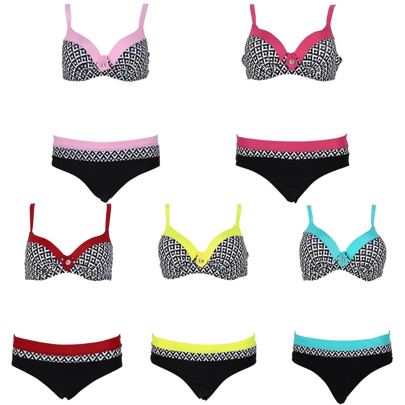 Bộ Đồ Bơi Bikini Hai Mảnh Lưng Thấp In Họa Tiết Hoa Có Miếng Đệm Nâng Ngực Dành Cho Nữ