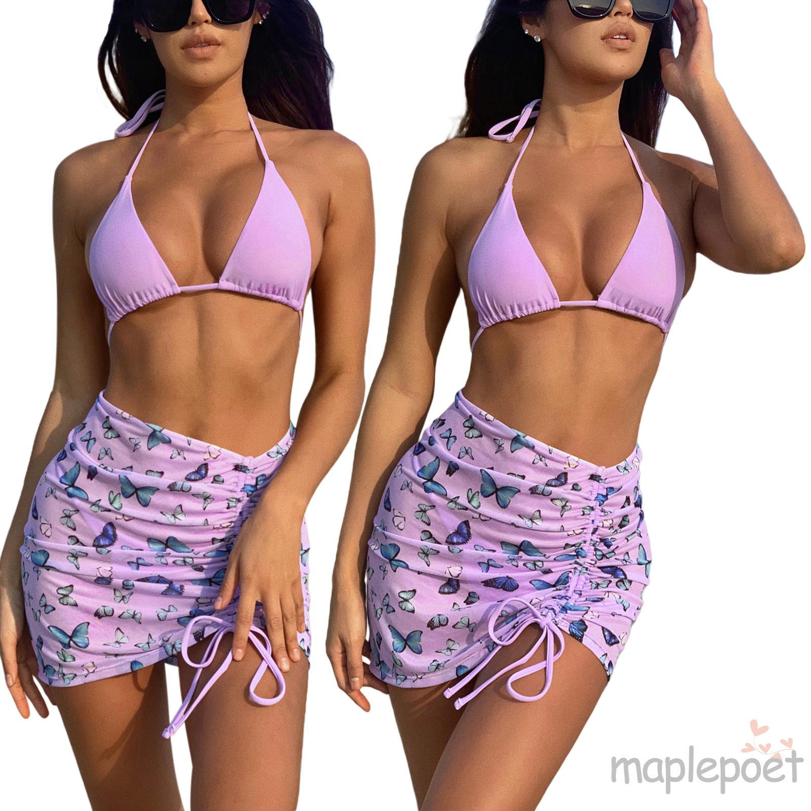 Set Đồ Tắm In Họa Tiết Bươm Bướm Thời Trang Quyến Rũ Dành Cho Nữ | BigBuy360 - bigbuy360.vn