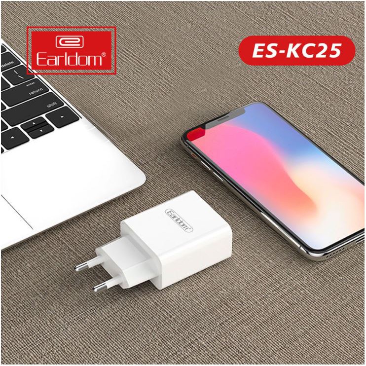 Bộ cáp sạc nhanh iphone samsung 18w Earldom KC25, Bộ sạc iphone samsung chính hãng chất lượng cao