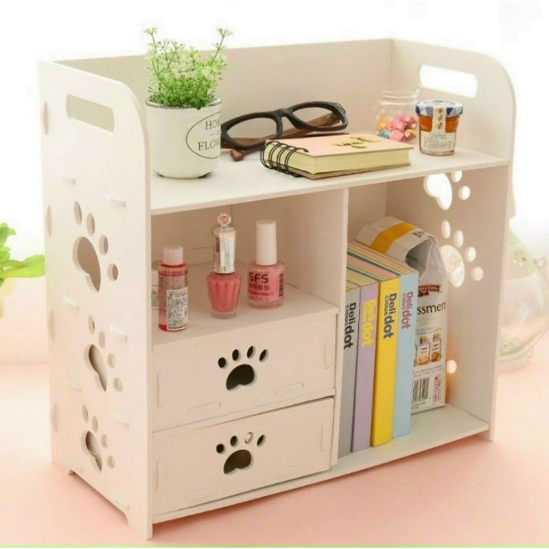 Kệ gỗ ghép lắp ráp đựng sách vở , mỹ phẩm đa năng