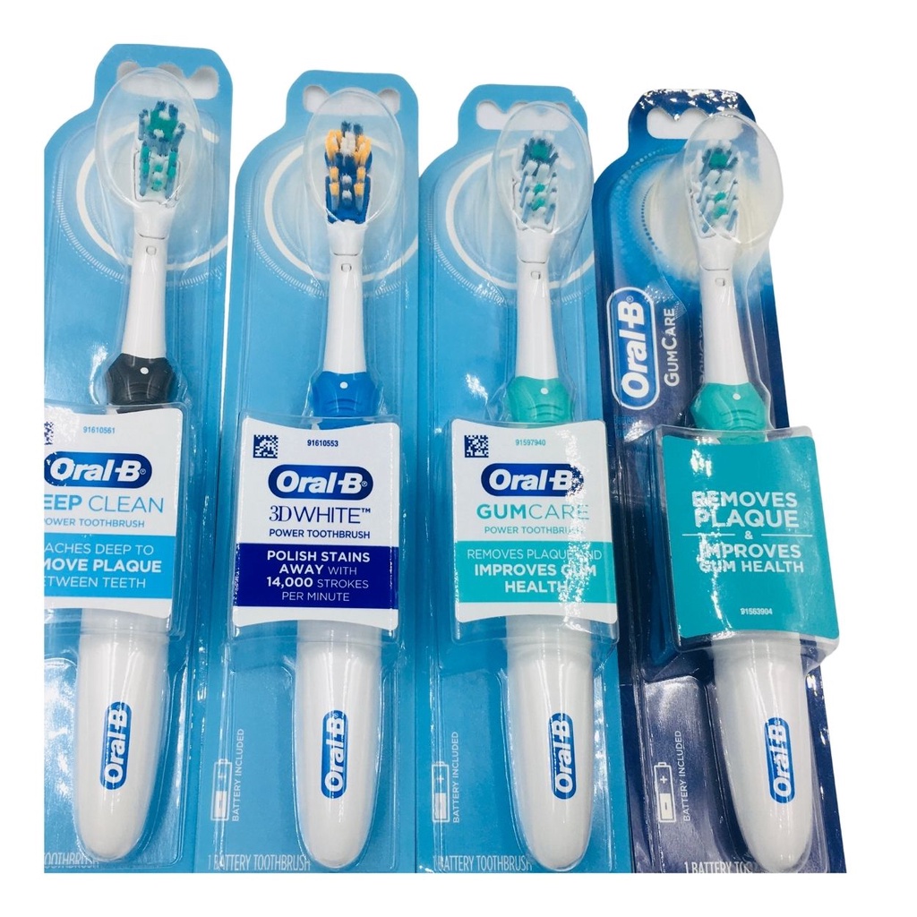 [HÀNG MỸ] Bàn Chải Điện Oral B dùng Pin AA Gum care, 3D White, Deep Clean - Đầu bàn chải thay thế SeeMe beauty BF-036