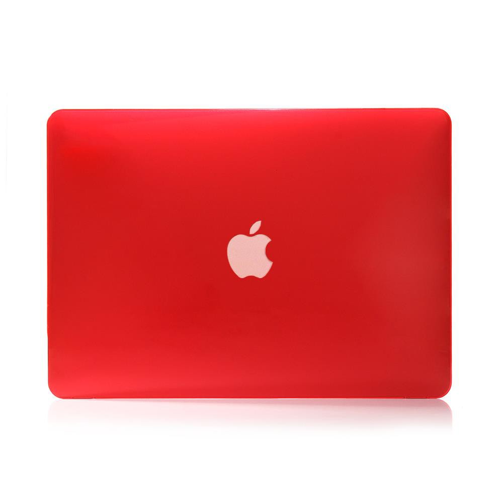 Case bảo vệ cho Macbook đỏ tươi (Tặng kèm Nút chống bụi + bộ chống gãy sạc)