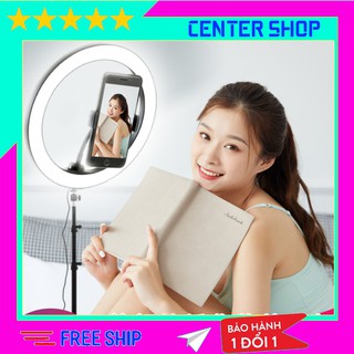Đèn Led livestream 20cm, đèn livestream hỗ trợ trang điểm, chụp ảnh, quay phim 3 chế độ sáng - center shop