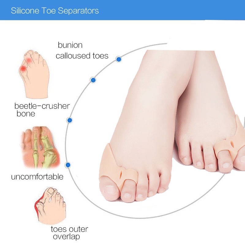 Dụng Cụ Tách Ngón Chân Cái Bằng Silicon, Tách Ngón Chân Cái Silicon