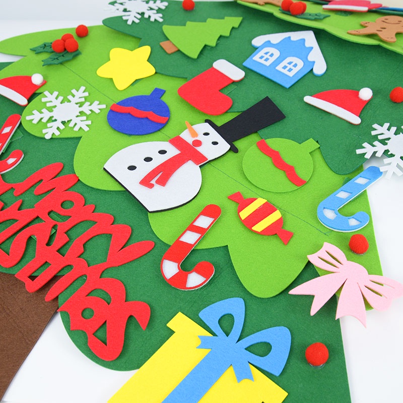 Phụ kiện treo trang trí cây thông noel bằng vải nỉ thủ công