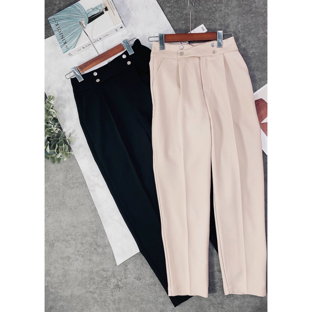Quần Vải 𝐁𝐚𝐠𝐠𝐲 Nữ Cúc Chéo 𝐆𝐢𝐚𝐧𝐠𝐤𝐨𝐢𝐯𝐧𝐱𝐤