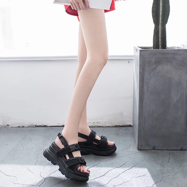 Giày sandal đế cao ulzzang siêu nhẹ 1594 kèm ảnh thật