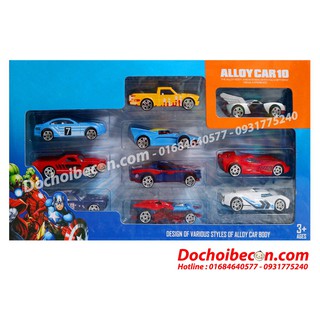 Bộ 10 xe sắt biệt đội siêu anh hùng 8620