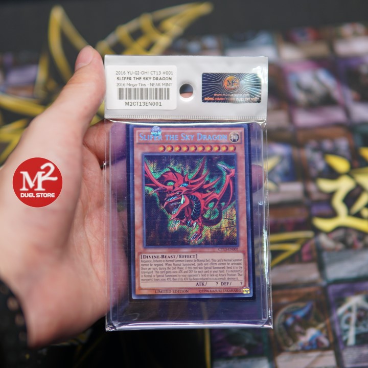 Lá bài vị thần Yugioh Osiris - Slifer The Sky Dragon CT13 - Secret Rare - Tặng kèm bọc bài nhựa Loader bảo quản