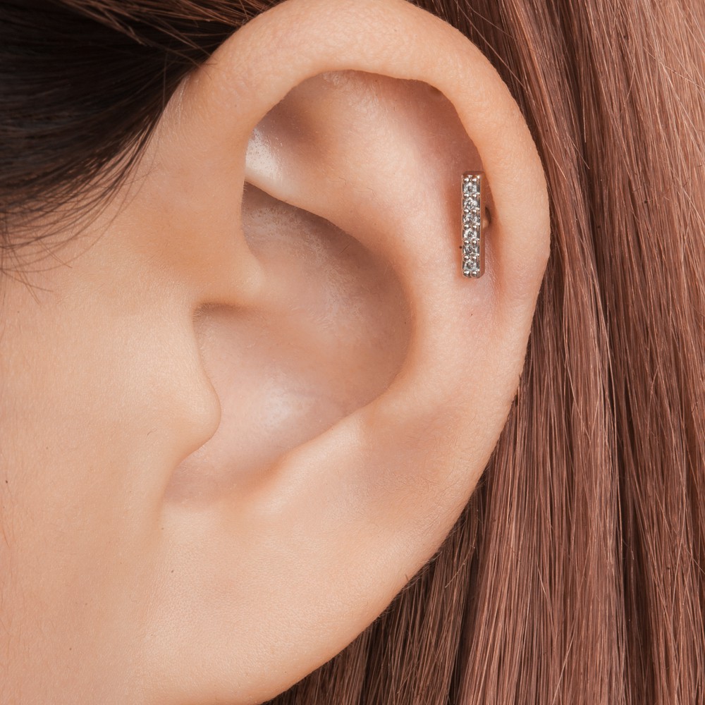 Khuyên tai đá Stick Diamond Earring