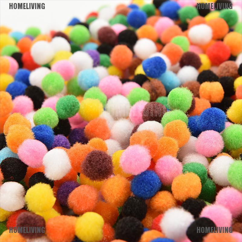 1000 Cục Bông Mềm 10mm Nhiều Màu Sắc Dành Cho Trẻ Em