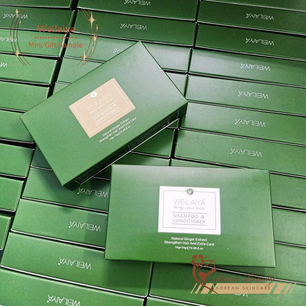 Dầu gội Weilaiya, dầu xả gừng giảm gàu, gãy rụng và kích thích mọc tóc, kiểm soát dầu giúp tóc suôn mượt, không bết dính