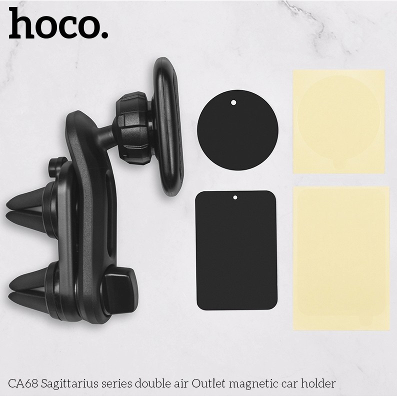 Giá đỡ điện thoại trên xe hơi HOCO CA68 kẹp cửa gió Ô tô Dành cho điện thoại iPhone iP Huawei Samsung Oppo Realme