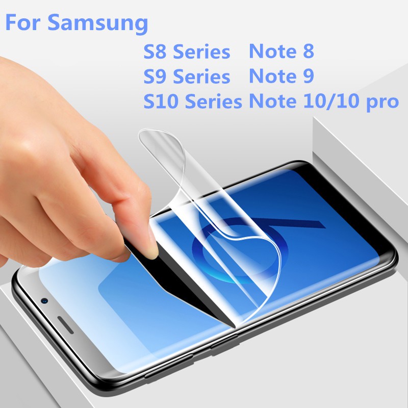 Miếng dán chất liệu TPU bảo vệ màn hình Samsung S9 S9+ S10 S10+ S10E Note 8 9 note10 10 Pro note8 note9